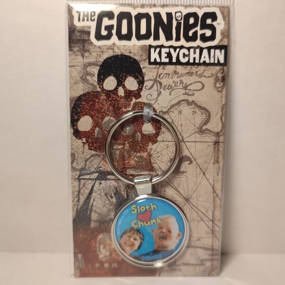 The Goonies Sloth Chunk Metal Enamel Keychain Official Movie Keyring - Picture 1 of 1